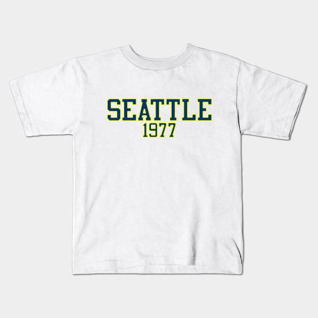 Seattle 1977 (Home) Kids T-Shirt by GloopTrekker